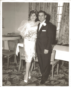 Maria Zannino and Joseph Zannino on their wedding day, 1957.